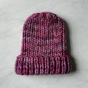 Chunky Knit Beanie | 100% Wool Hand Dyed | Cozy Slouchy Winter Hat